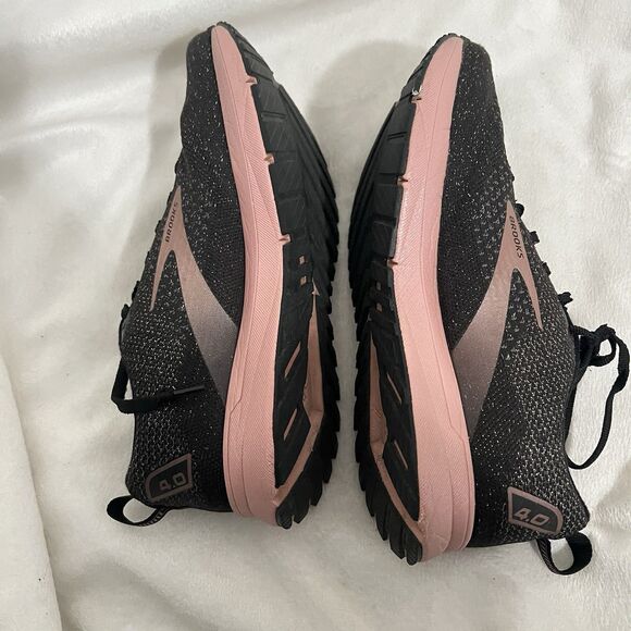 Brooks Revel 4 Sneakers Womens Size 7.5 Black Rose Gold Running Gym Energize - Picture 3 of 9